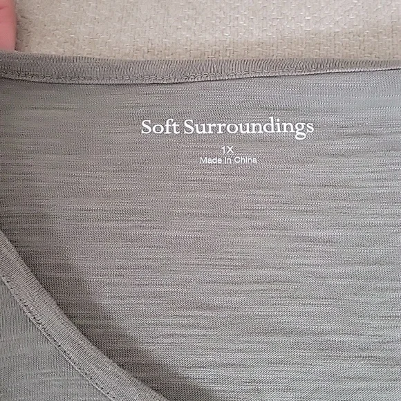 Soft Surrounding Dress Olive Green Linen Blend Midi Stretch Transitional 1X XLP - Picture 14 of 16